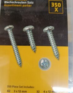 Professionelles Schraubenset in verschiedenen Größen