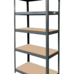 Professionelles Schwerlastregal Metall/Holz – 90 × 45 × 180 cm