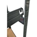 Professionelles Schwerlastregal Metall/Holz – 90 × 45 × 180 cm