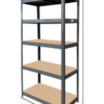 Professionelles Schwerlastregal Metall/Holz – 90 × 45 × 180 cm