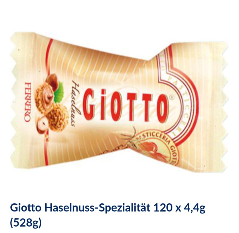 Giotto Haselnuss‑Spezialität 120 × 4,4 g (528 g)